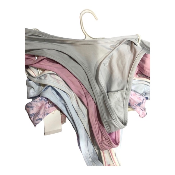 Jessica Simpson 5pk pink blue gray multi thong panties size large new - Picture 7 of 14